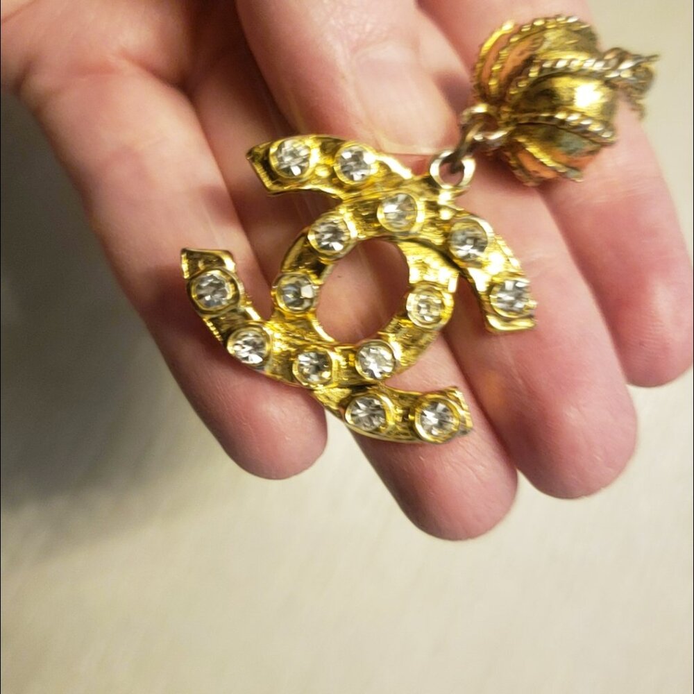 🚨SOLD🚨🩷✨Chanel Vintage Necklace Interlocking Strass/Crystal Necklace - Picture 9 of 16